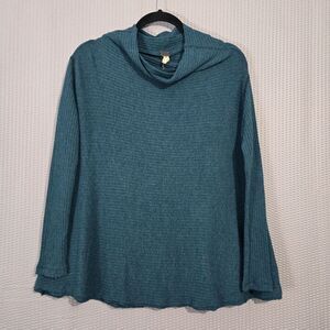 We The Free Ribbed Long Sleeve Split Back Cowl Neck Sweater Size XS Slouchy